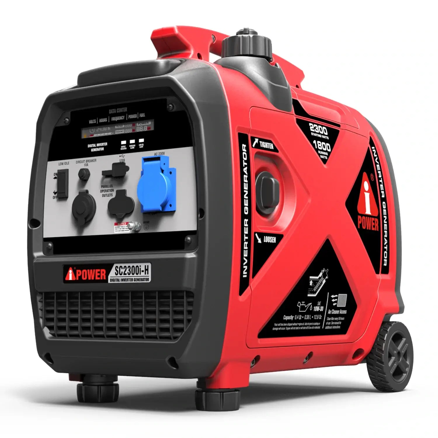 A-iPower 2300W Gasoline Powered Recoil Pull Start Portable Inverter Generator