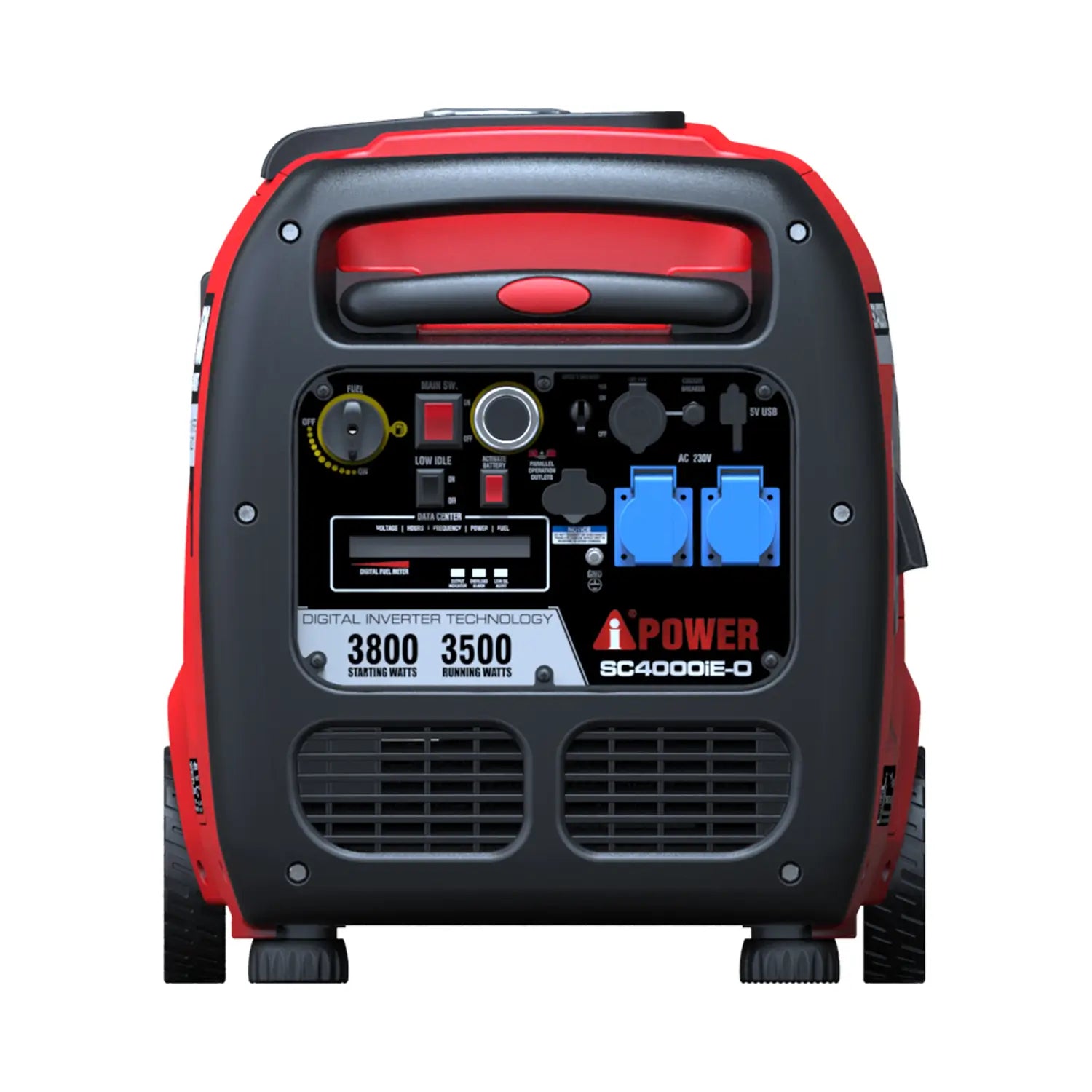 A-iPower Inverter Generator - 3800 Watt Portable Telescoping Handle Super Quiet Gasoline Powered