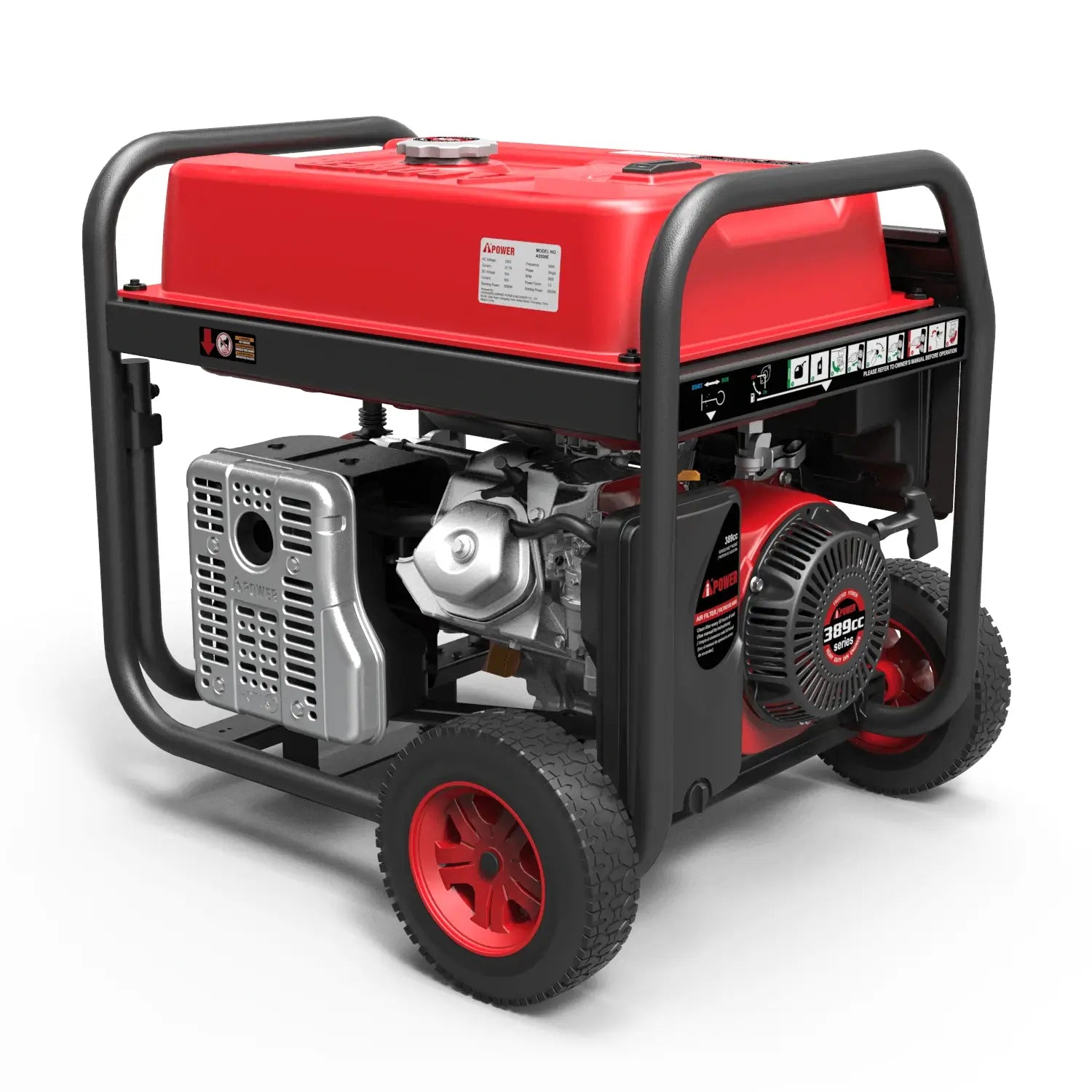A-iPower Portable Generator - 5000 Watt Handle Gasoline Powered