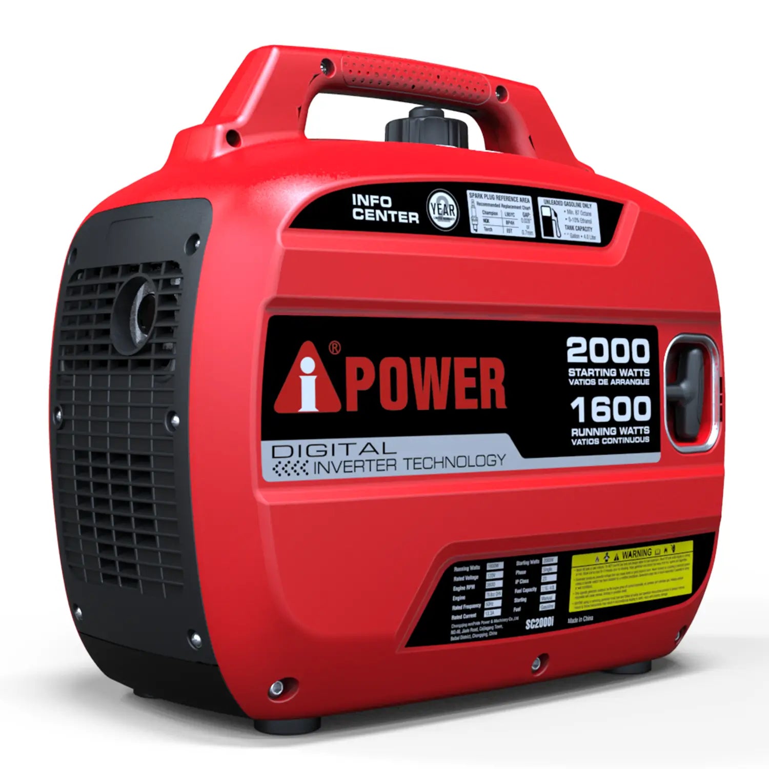 A-iPower Inverter Generator - 2000 Watt Portable Super Quiet Gasoline Powered