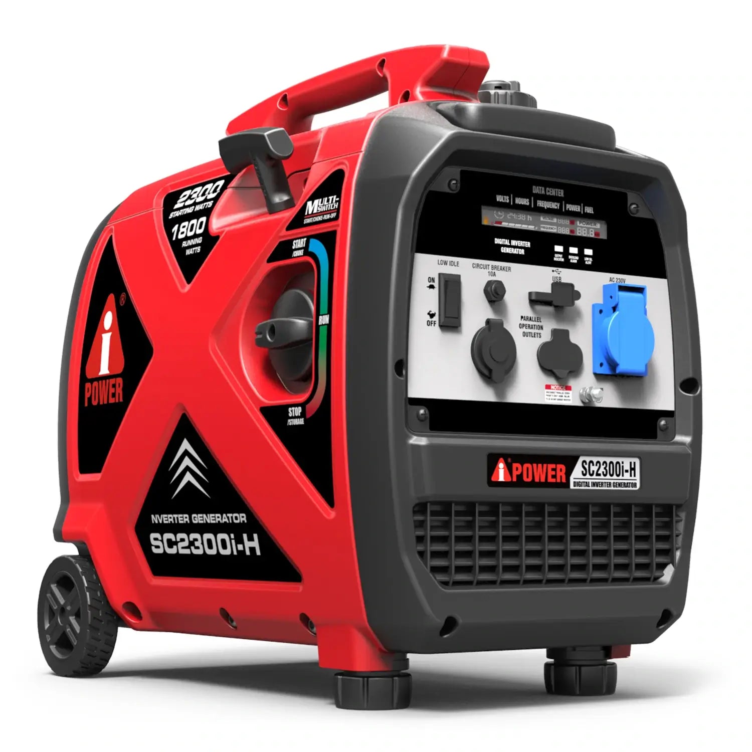 A-iPower 2300W Gasoline Powered Recoil Pull Start Portable Inverter Generator