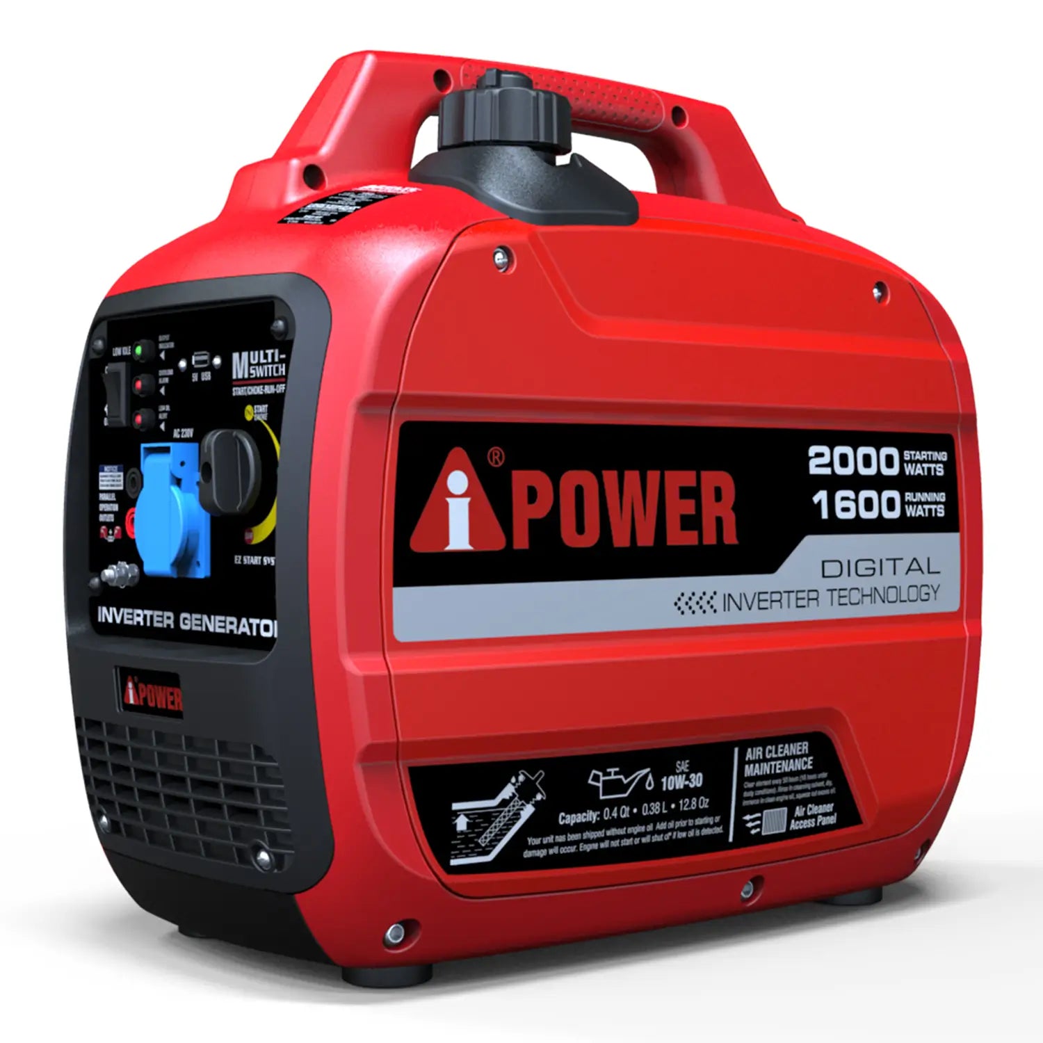 A-iPower Inverter Generator - 2000 Watt Portable Super Quiet Gasoline Powered