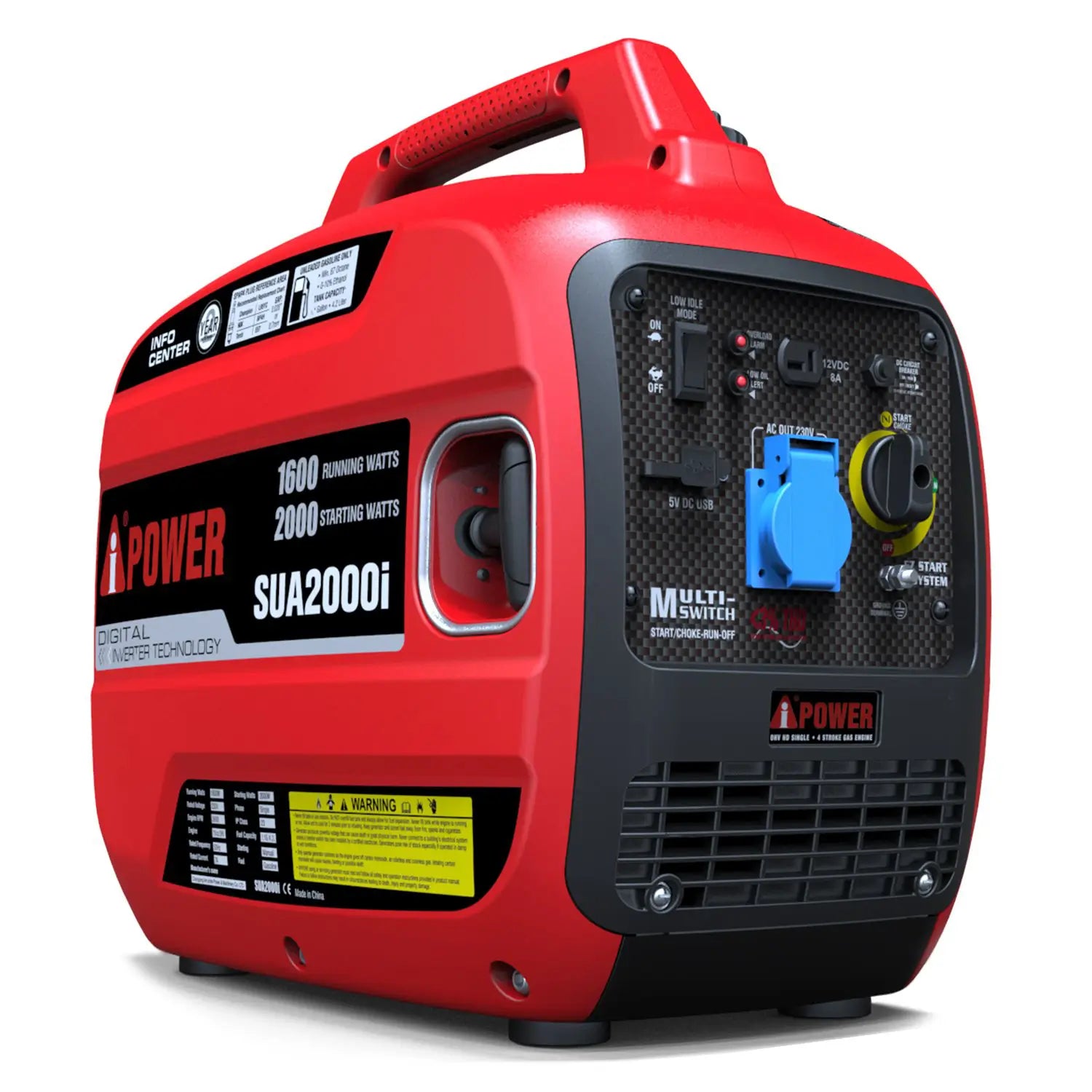 A-iPower Inverter Generator - 2000 Watt Portable Super Quiet Gasoline Powered