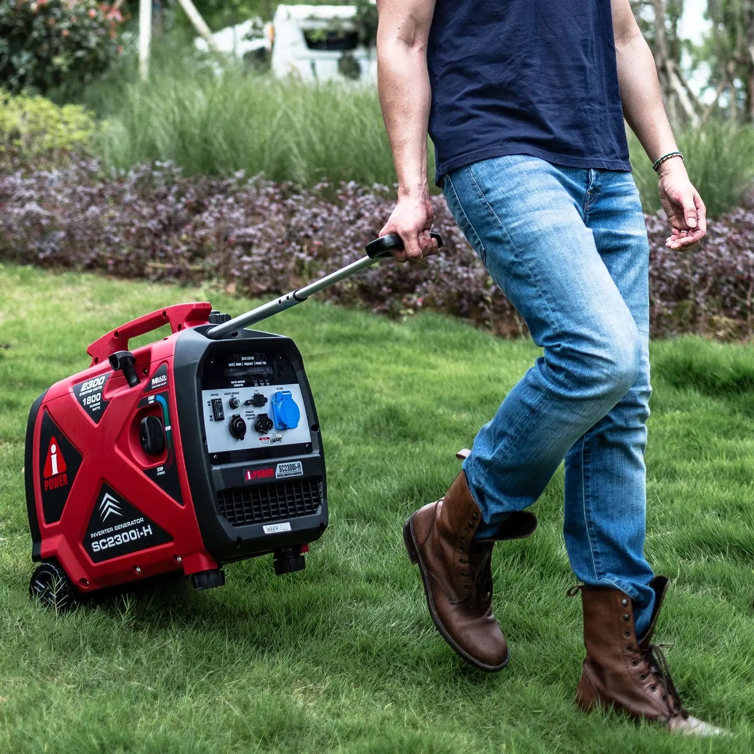 A-iPower 2300W Gasoline Powered Recoil Pull Start Portable Inverter Generator