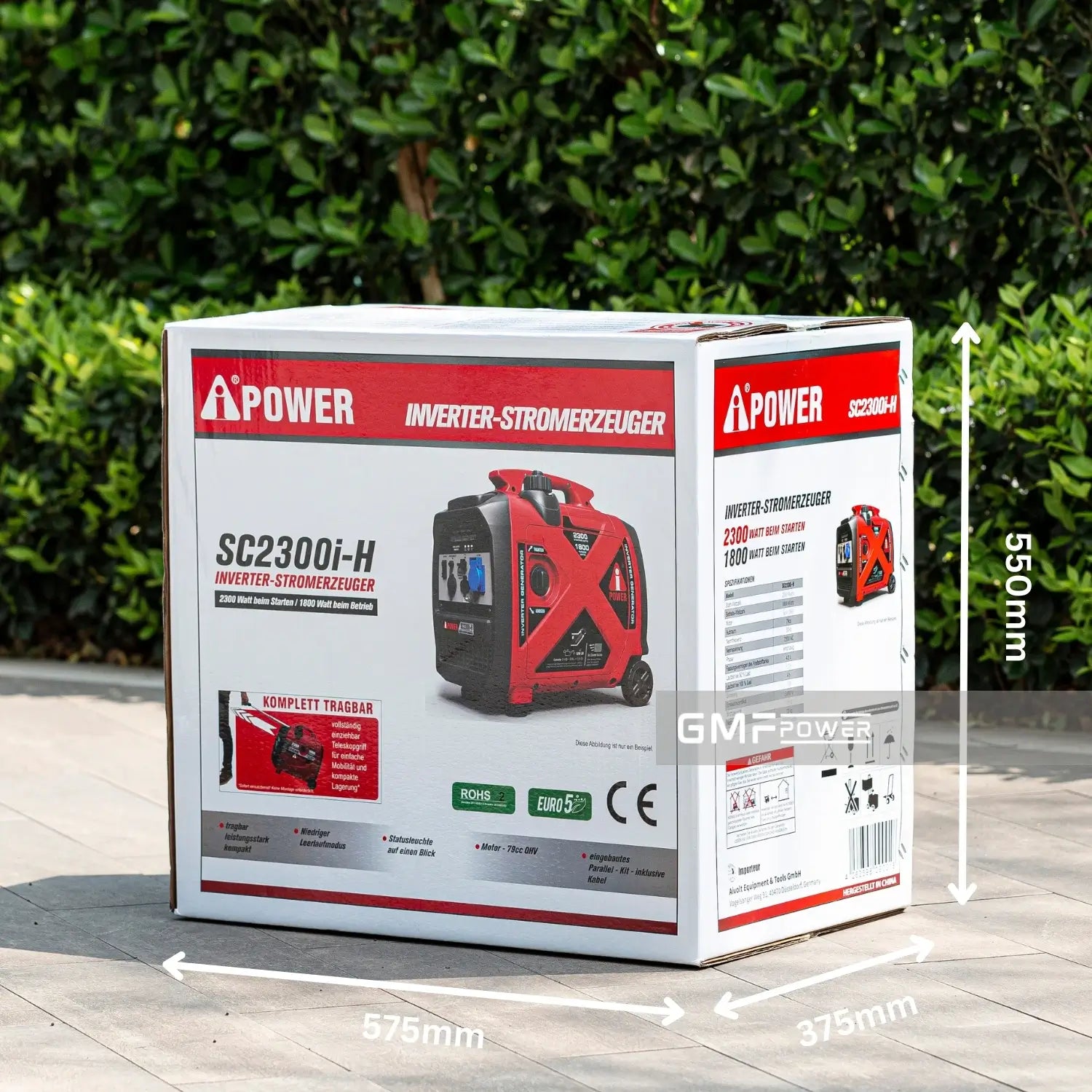 A-iPower 2300W Gasoline Powered Recoil Pull Start Portable Inverter Generator