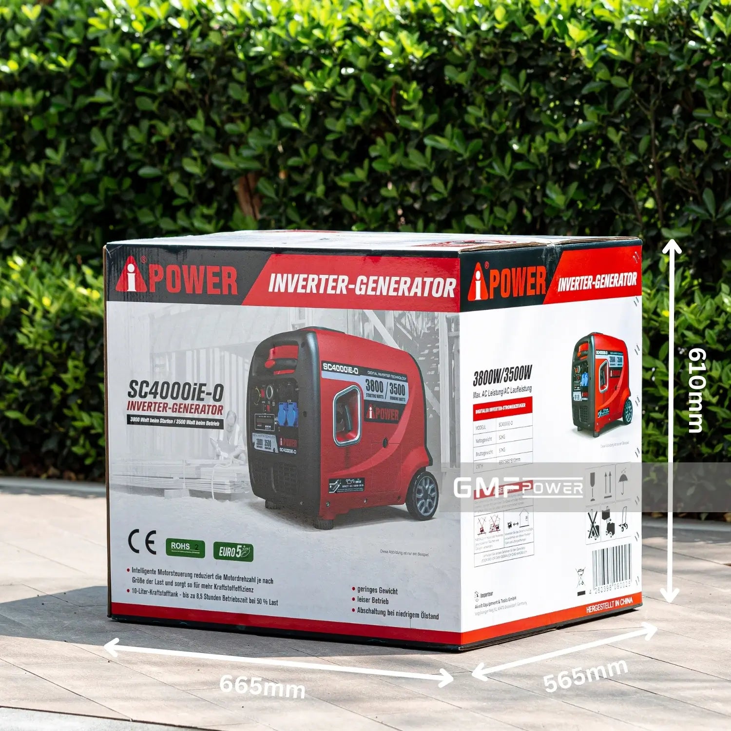 A-iPower Inverter Generator - 3800 Watt Portable Telescoping Handle Super Quiet Gasoline Powered