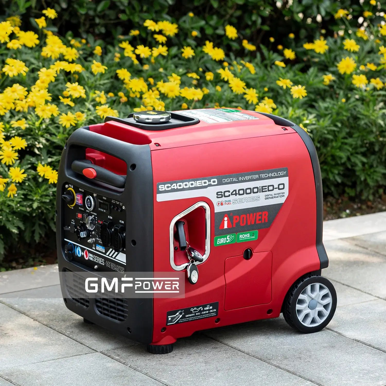 A-iPower Dual Fuel Petrol / LPG Inverter Generator - 3800 Watt Portable Super Quiet Gas Powered