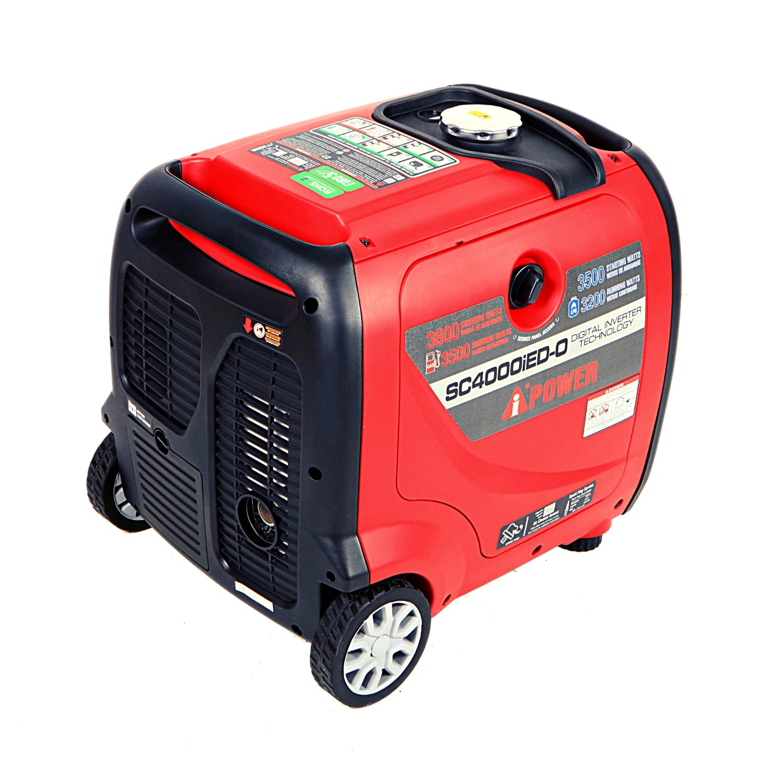 A-iPower Dual Fuel Petrol / LPG Inverter Generator - 3800 Watt Portable Super Quiet Gas Powered