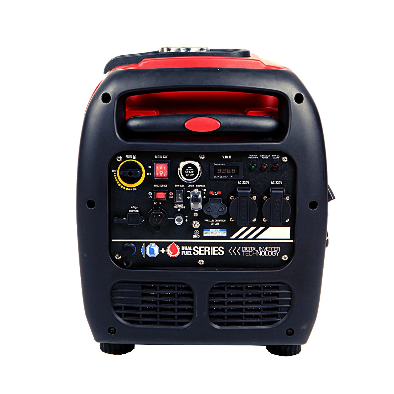 A-iPower Dual Fuel Petrol / LPG Inverter Generator - 3800 Watt Portable Super Quiet Gas Powered