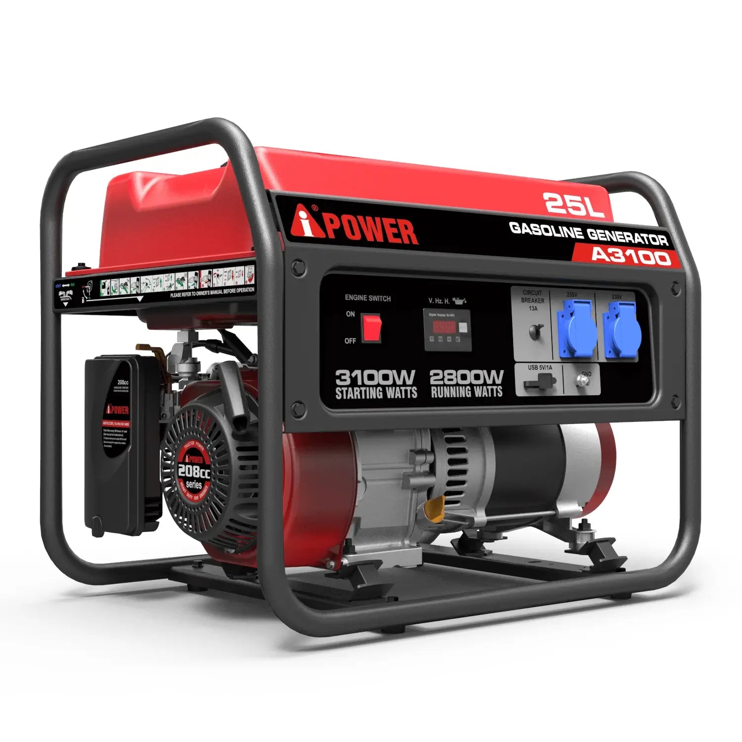 A-iPower Portable Generator - 2800 Watt Gasoline Powered