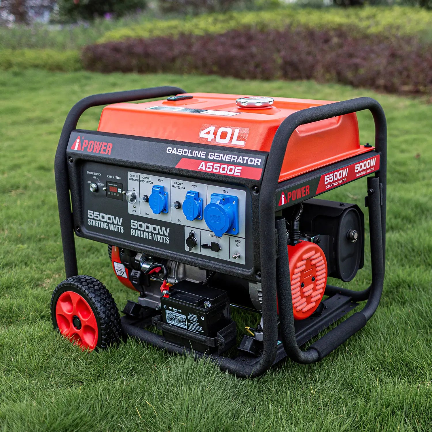 A-iPower Portable Generator - 5000 Watt Handle Gasoline Powered